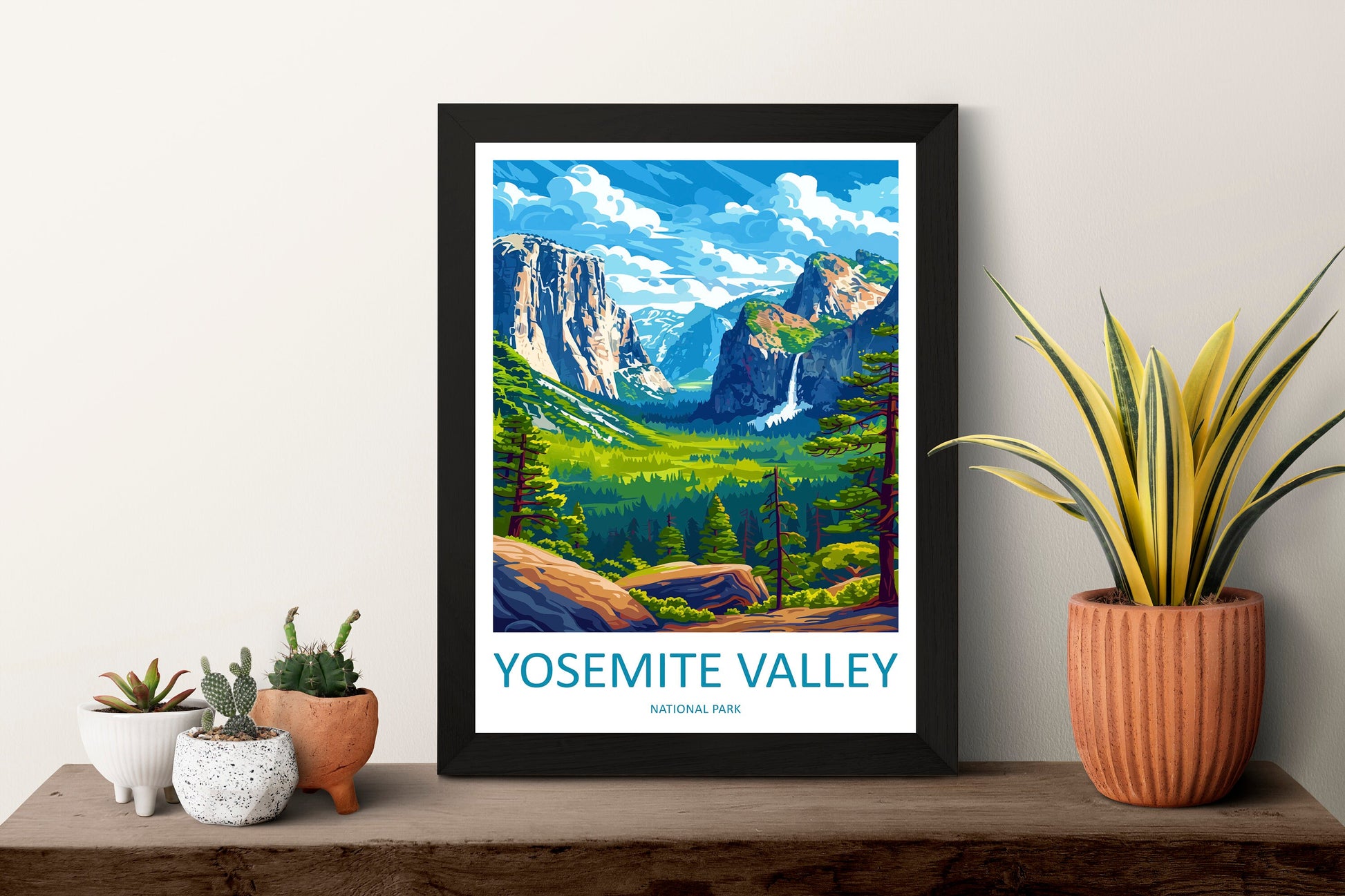 Yosemite Valley National Park Travel Print Wall Art Yosemite Valley Wall Hanging Home Décor Yosemite Valley Gift Art Lovers California Art