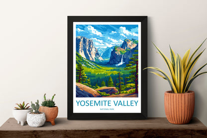 Yosemite Valley National Park Travel Print Wall Art Yosemite Valley Wall Hanging Home Décor Yosemite Valley Gift Art Lovers California Art