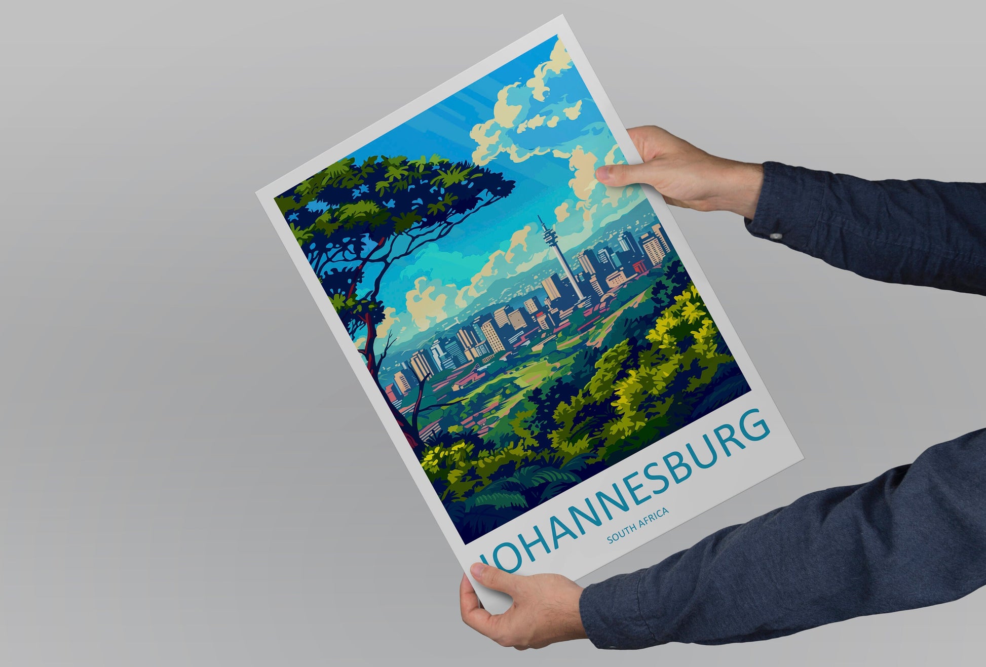 Johannesburg Travel Print Wall Art Johannesburg Wall Hanging Home Décor Johannesburg Gift Art Lovers South Africa Art Print Johannesburg Art