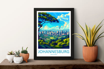 Johannesburg Travel Print Wall Art Johannesburg Wall Hanging Home Décor Johannesburg Gift Art Lovers South Africa Art Print Johannesburg Art