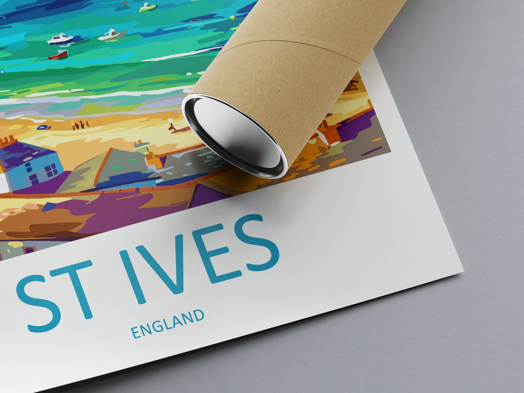 St Ives Travel Print Wall Art St Ives Wall Hanging Home Décor St Ives Gift Art Lovers Cornwall Art Lover Gift