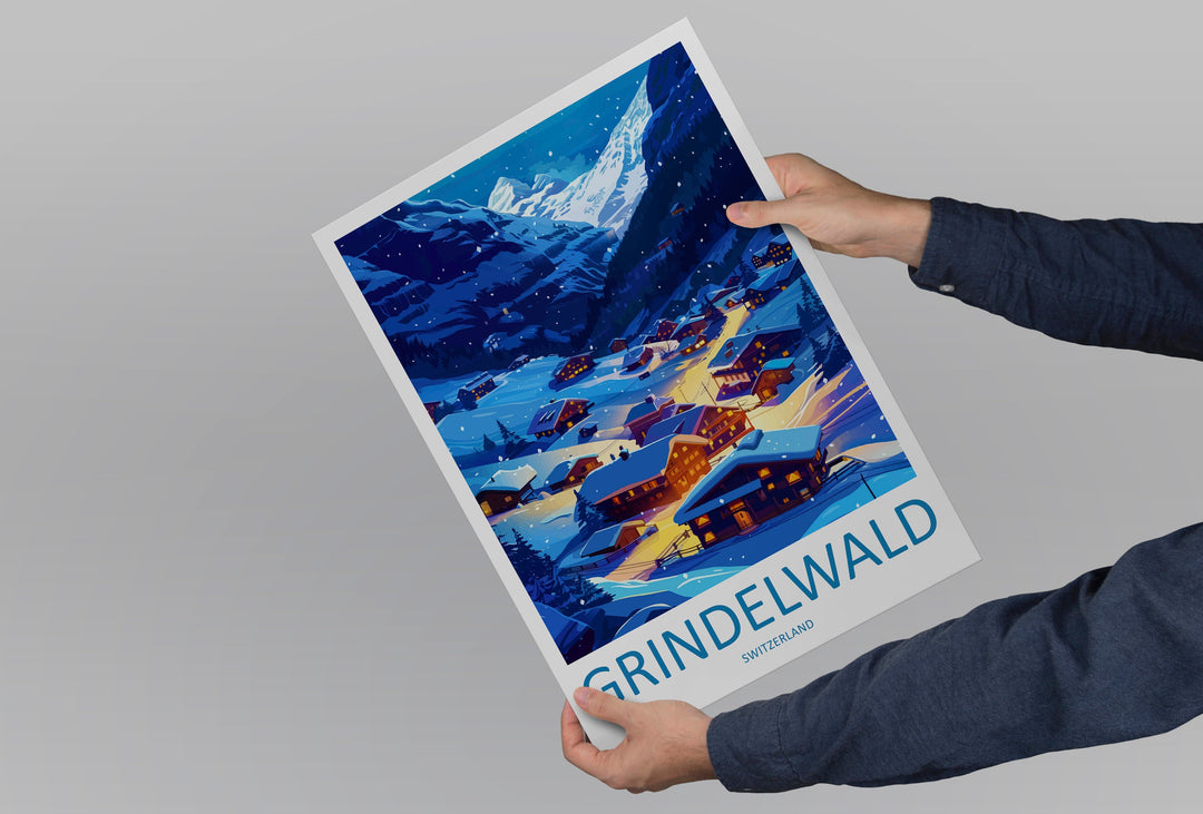 Grindelwald Print Grindelwald Home Décor Switzerland Art Print Grindelwald Wall Print For Switzerland Gift Wall Hanging Grindelwald Home Art