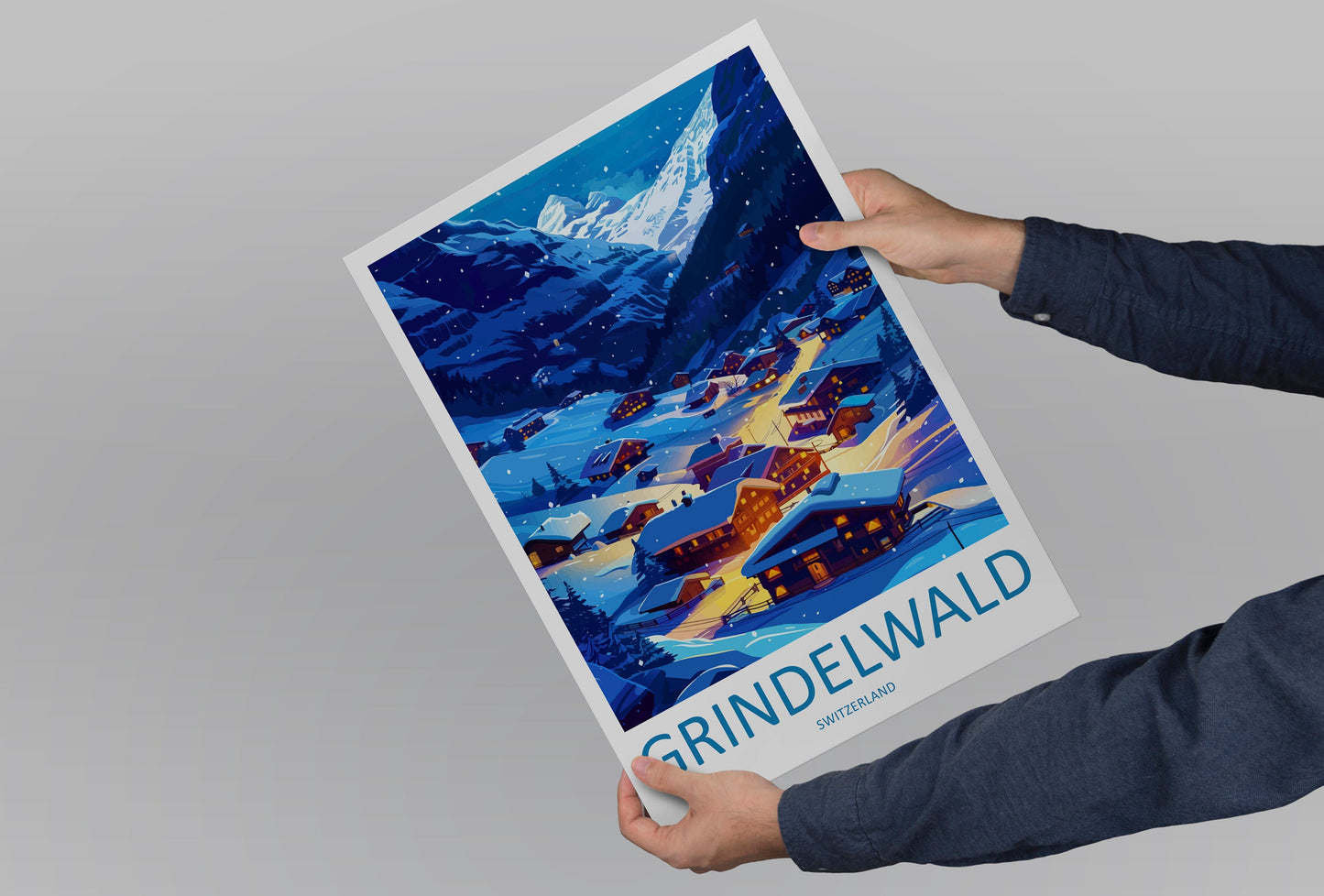 Grindelwald Print Grindelwald Home Décor Switzerland Art Print Grindelwald Wall Print For Switzerland Gift Wall Hanging Grindelwald Home Art