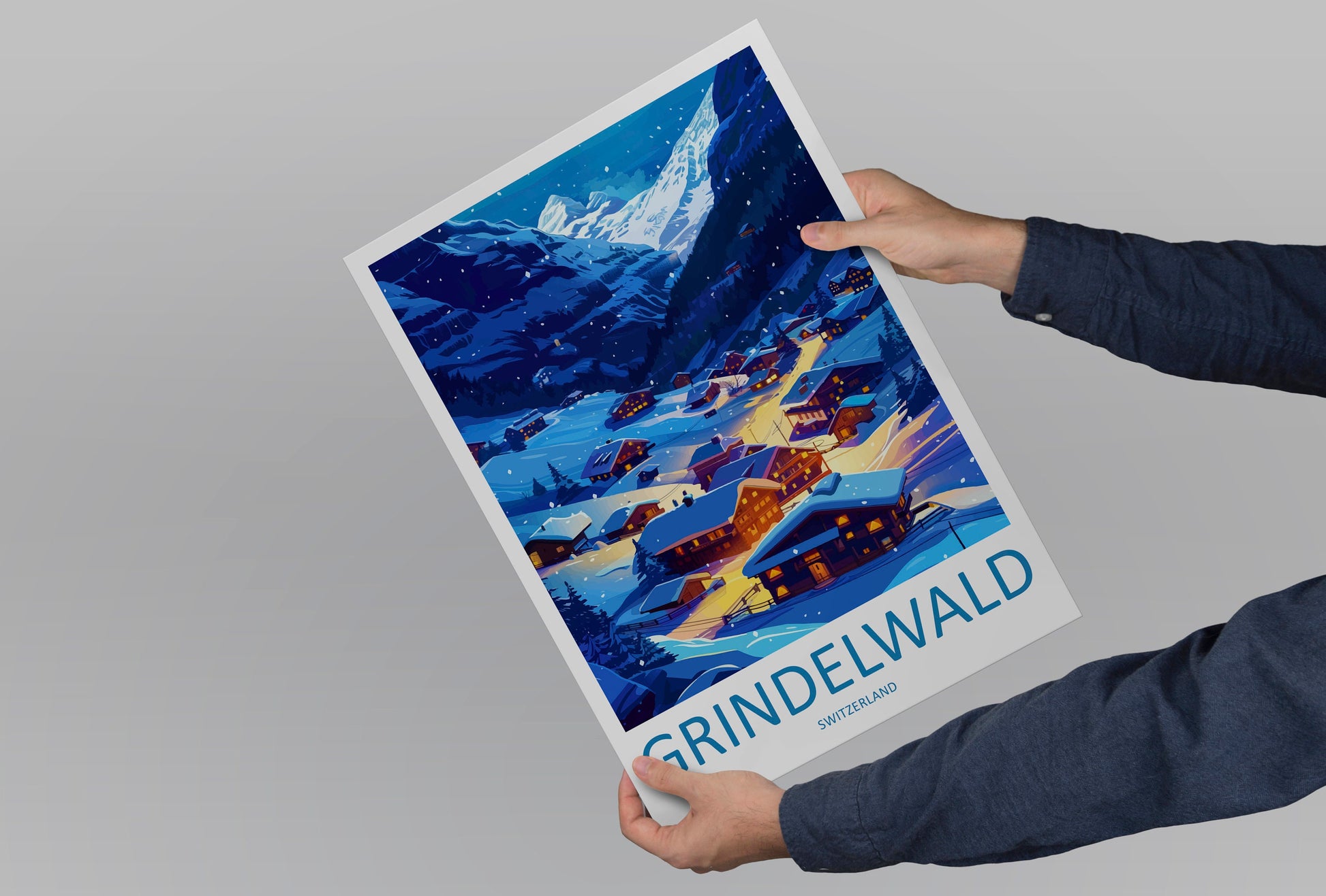 Grindelwald Print Grindelwald Home Décor Switzerland Art Print Grindelwald Wall Print For Switzerland Gift Wall Hanging Grindelwald Home Art