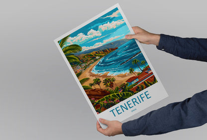 Tenerife Travel Print Wall Art Tenerife Wall Hanging Home Décor Tenerife Gift Art Lovers Spain Art Lover Gift Tenerife Print Spain Wall Art