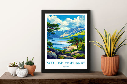 Scottish Highlands Travel Print Highlands Home Décor Scottish Highlands Art Print Highlands Wall Print For Scottish Gift For Scotland Wall