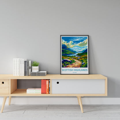 Scottish Highlands Travel Print Highlands Home Décor Scottish Highlands Art Print Highlands Wall Print For Scottish Gift For Scotland Wall