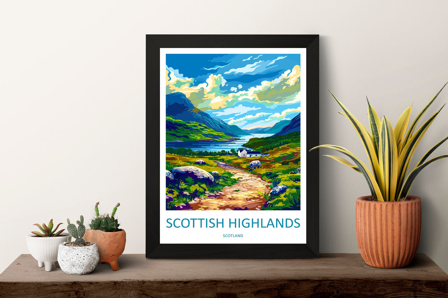 Scottish Highlands Travel Print Highlands Home Décor Scottish Highlands Art Print Highlands Wall Print For Scottish Gift For Scotland Wall
