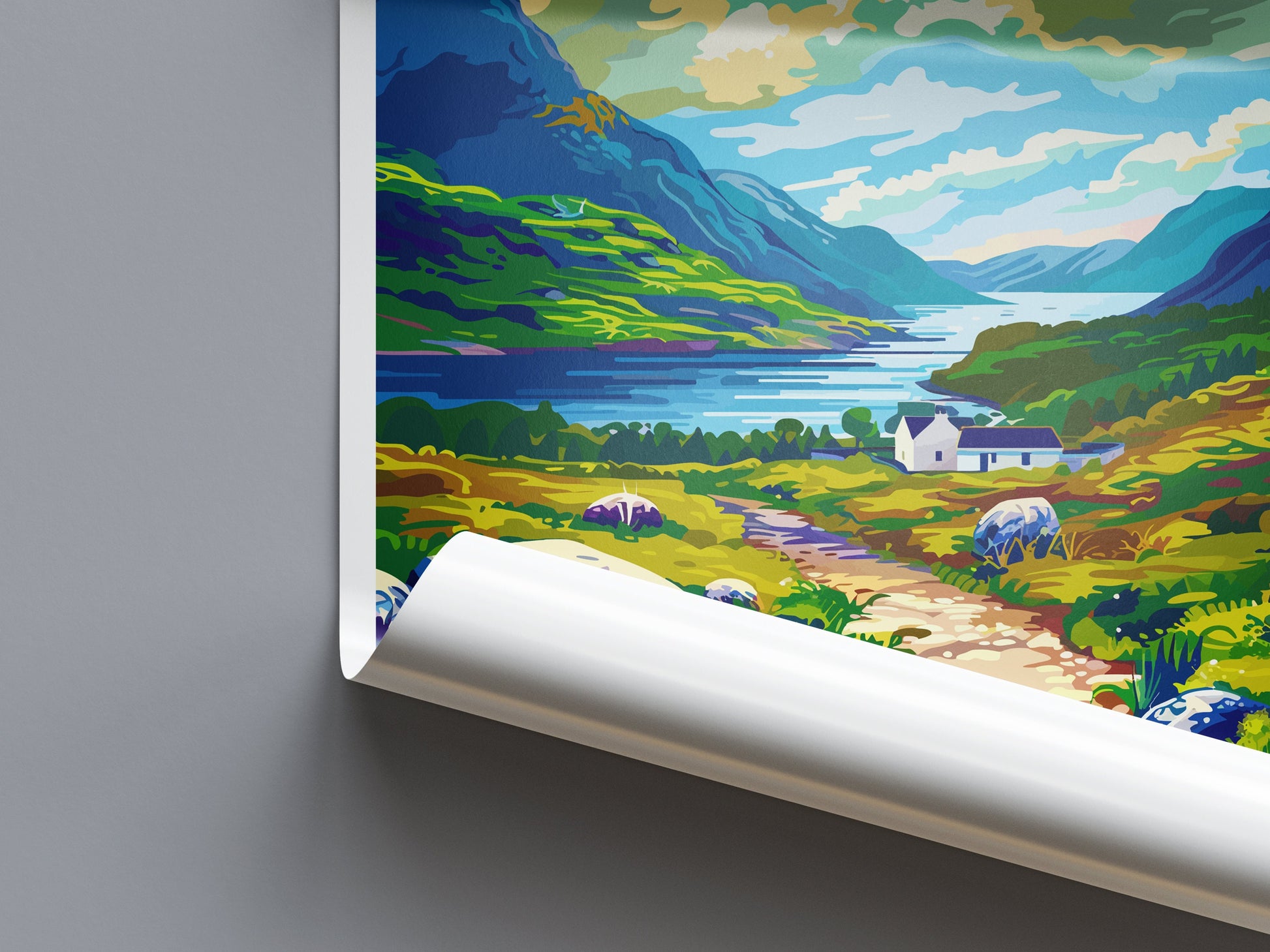 Scottish Highlands Travel Print Highlands Home Décor Scottish Highlands Art Print Highlands Wall Print For Scottish Gift For Scotland Wall