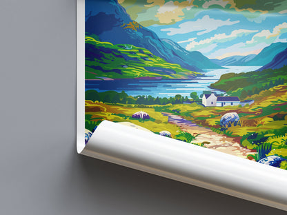 Scottish Highlands Travel Print Highlands Home Décor Scottish Highlands Art Print Highlands Wall Print For Scottish Gift For Scotland Wall