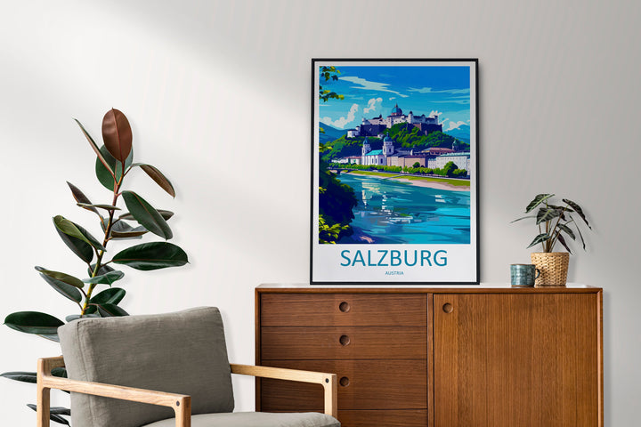 Salzburg Print Salzburg Home Décor Cityscape Art Print Salzburg Wall Art for Travel Enthusiast Gift Wall Hanging Salzburg Austria Poster Art