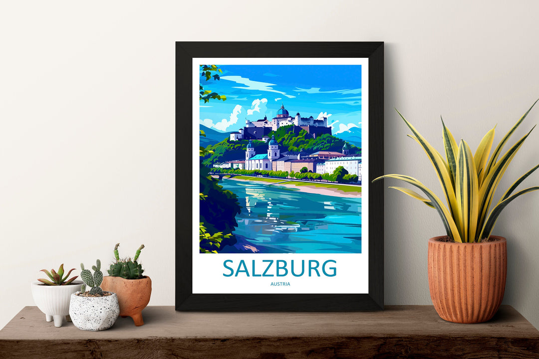 Salzburg Print Salzburg Home Décor Cityscape Art Print Salzburg Wall Art for Travel Enthusiast Gift Wall Hanging Salzburg Austria Poster Art