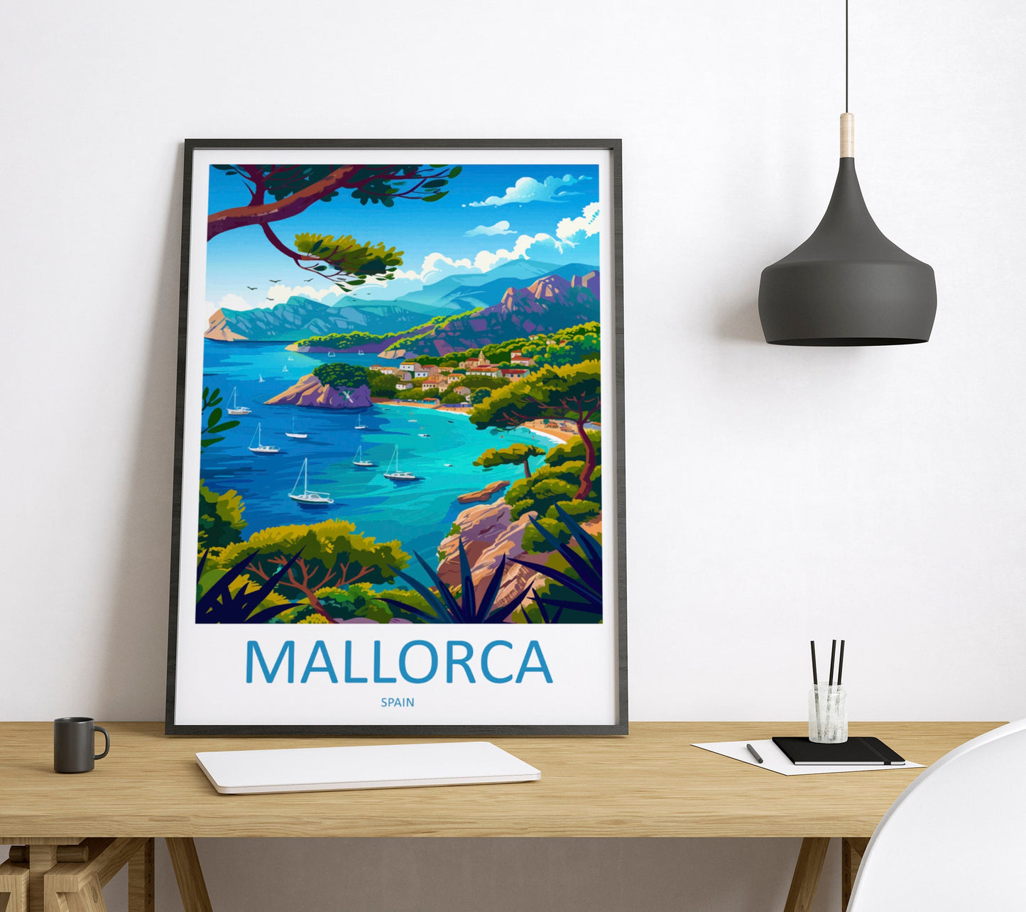 Mallorca Travel Print Wall Art Mallorca Wall Hanging Home Décor Mallorca Gift Art Lovers Spain Art Lover Gift Mallorca Print Spain Wall Art