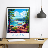 Acadia National Park Travel Print Wall Art Acadia National Park Wall Hanging Home Décor Acadia National Park Gift Art Lovers National Park