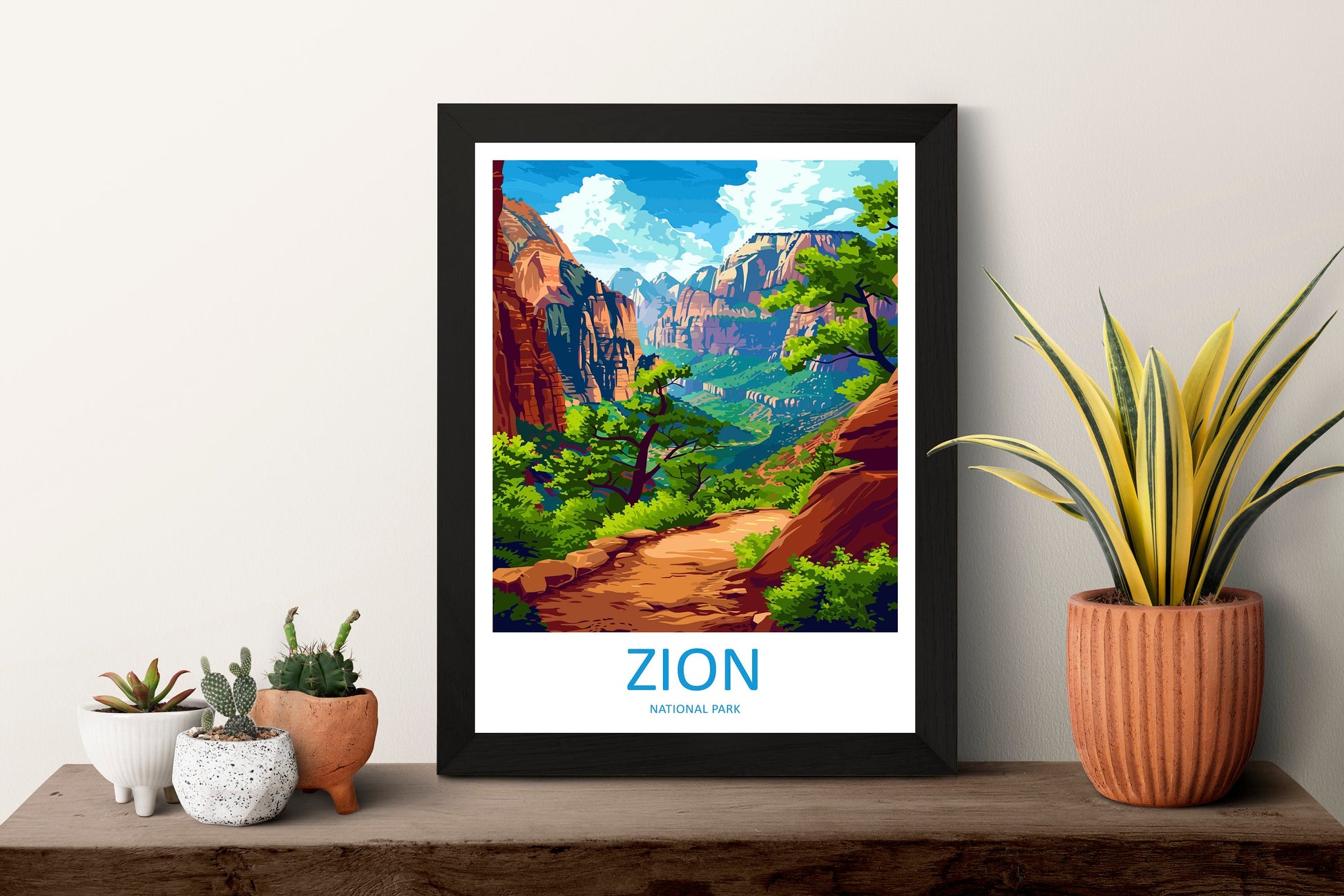 Zion National Park Travel Print Wall Art Zion National Park Wall Hanging Home Décor Zion National Park Art Lovers Utah Art Lover Gift