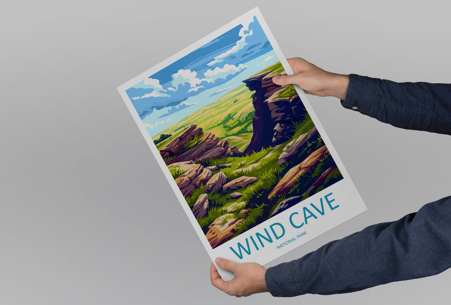 Wind Cave National Park Travel Print Wall Art Wind Cave National Park Wall Hanging Home Décor Wind Cave National Park