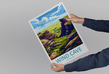 Wind Cave National Park Travel Print Wall Art Wind Cave National Park Wall Hanging Home Décor Wind Cave National Park