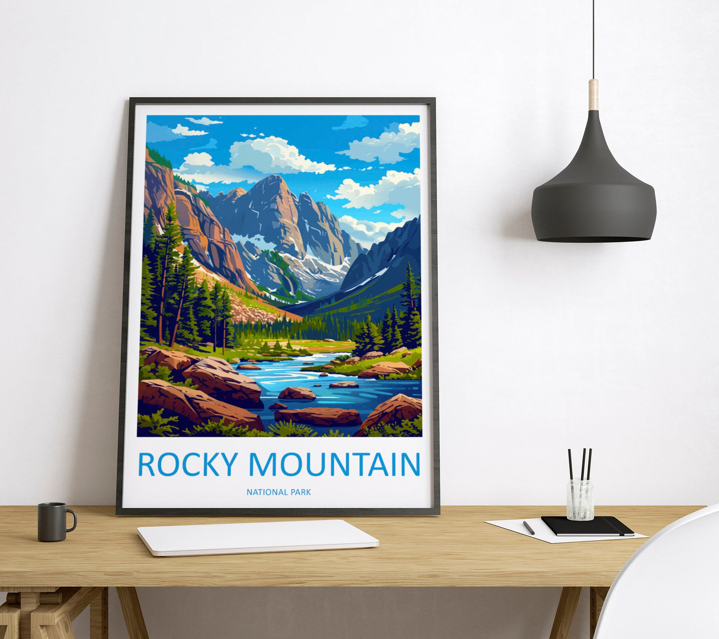 Rocky Mountain National Park Travel Print Wall Art Rocky Mountain Wall Hanging Home Décor Rocky Mountain Gift Art Lovers Colorado Art