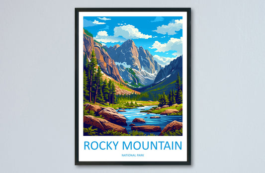 Rocky Mountain National Park Travel Print Wall Art Rocky Mountain Wall Hanging Home Décor Rocky Mountain Gift Art Lovers Colorado Art