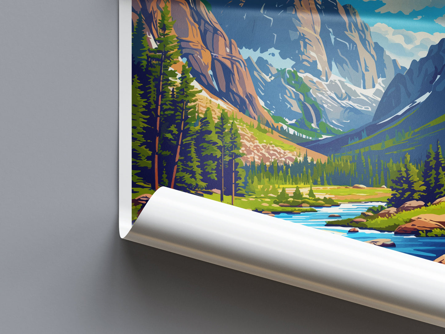 Rocky Mountain National Park Travel Print Wall Art Rocky Mountain Wall Hanging Home Décor Rocky Mountain Gift Art Lovers Colorado Art