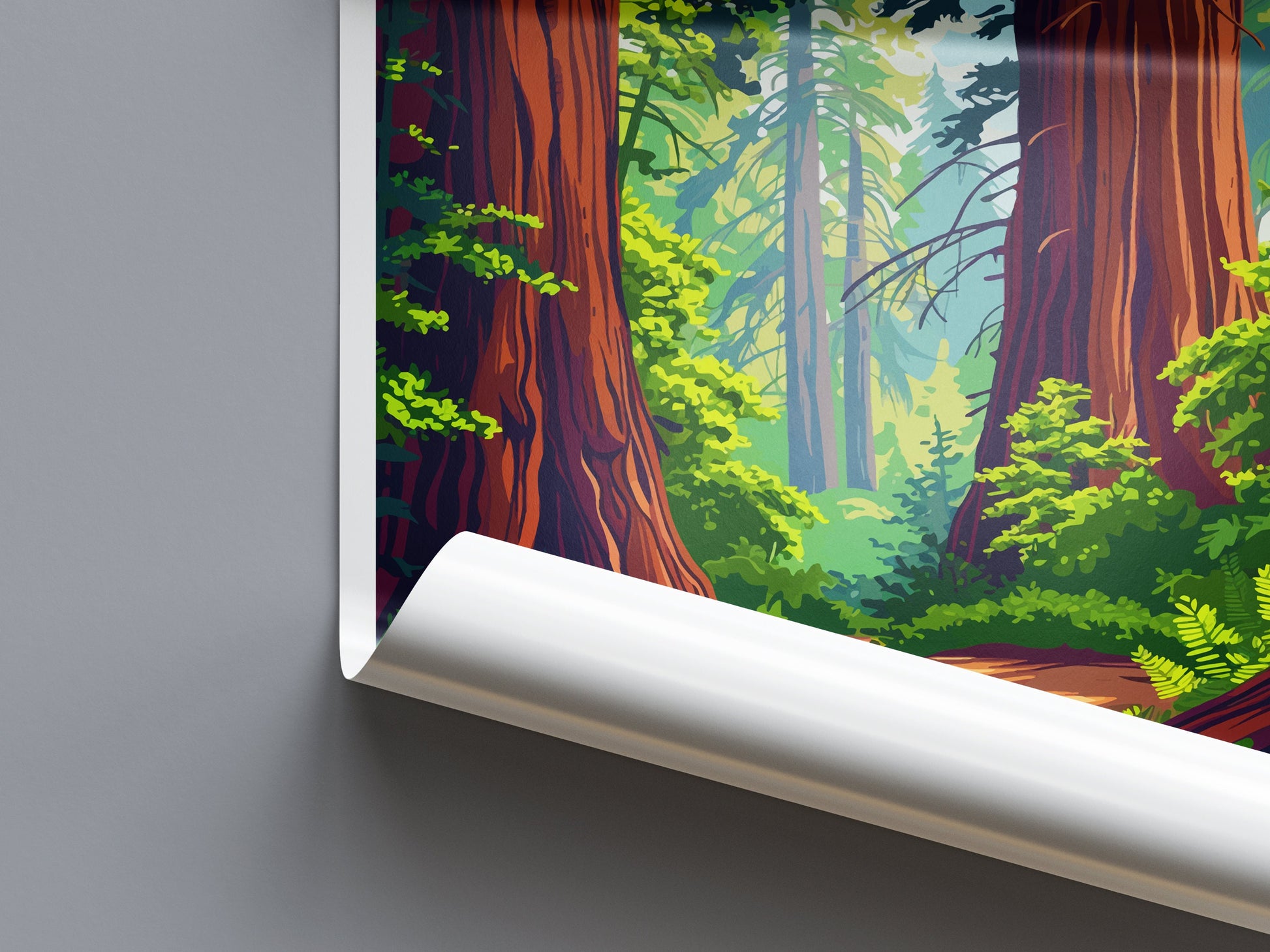 Redwood National Park Travel Print Wall Art Redwood Wall Hanging Home Décor Redwood Gift Art Lovers California Art Lover Gift