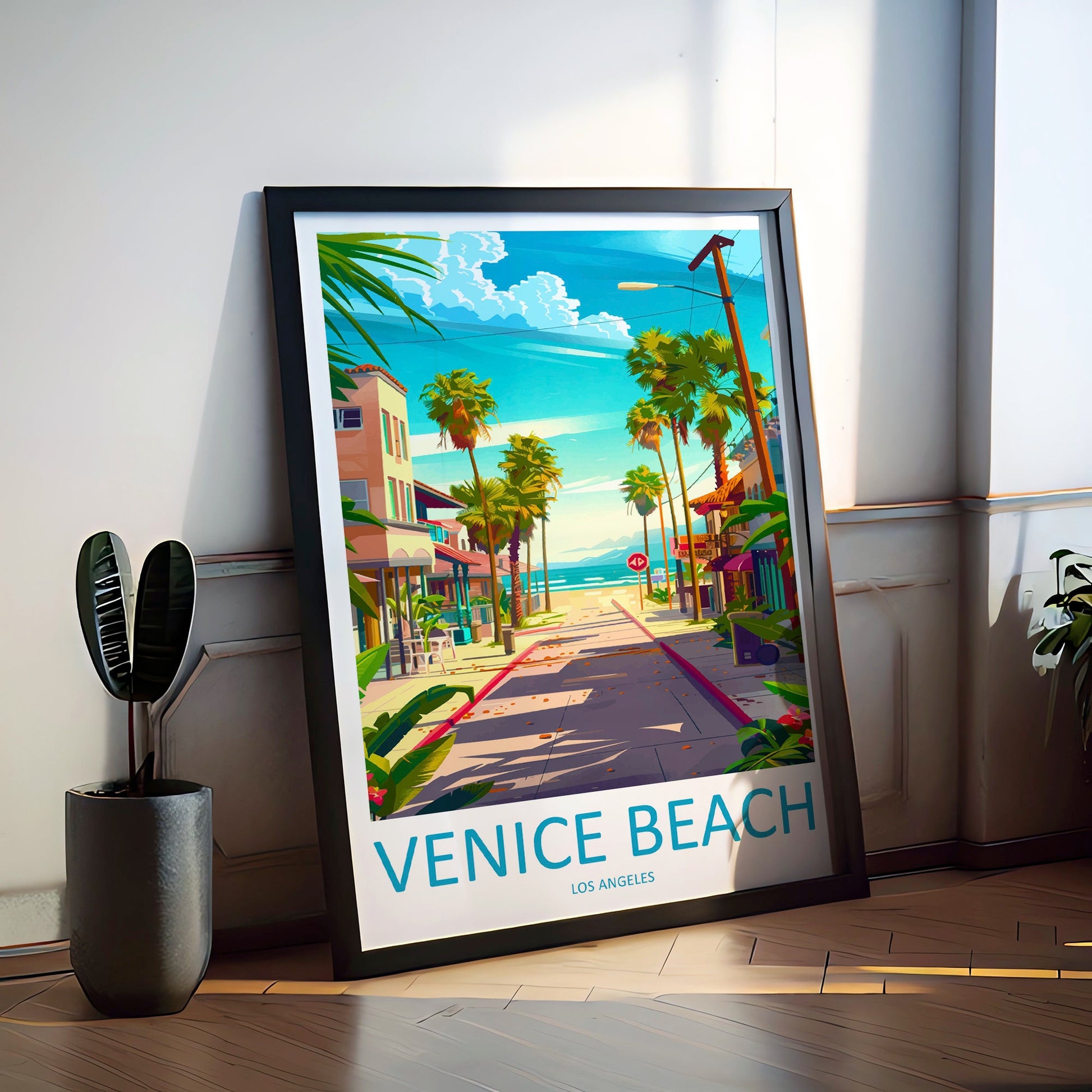 Venice Beach Travel Print Wall Art Venice Beach Wall Hanging Home Décor Venice Beach Gift Art Lovers California Art Lover Gift Venice Beach
