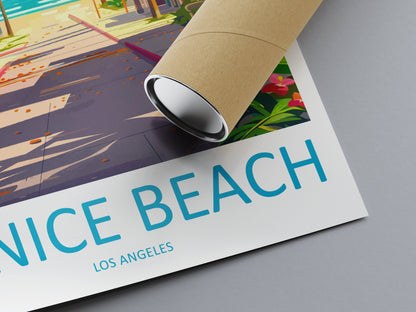 Venice Beach Travel Print Wall Art Venice Beach Wall Hanging Home Décor Venice Beach Gift Art Lovers California Art Lover Gift Venice Beach