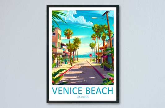 Venice Beach Travel Print Wall Art Venice Beach Wall Hanging Home Décor Venice Beach Gift Art Lovers California Art Lover Gift Venice Beach