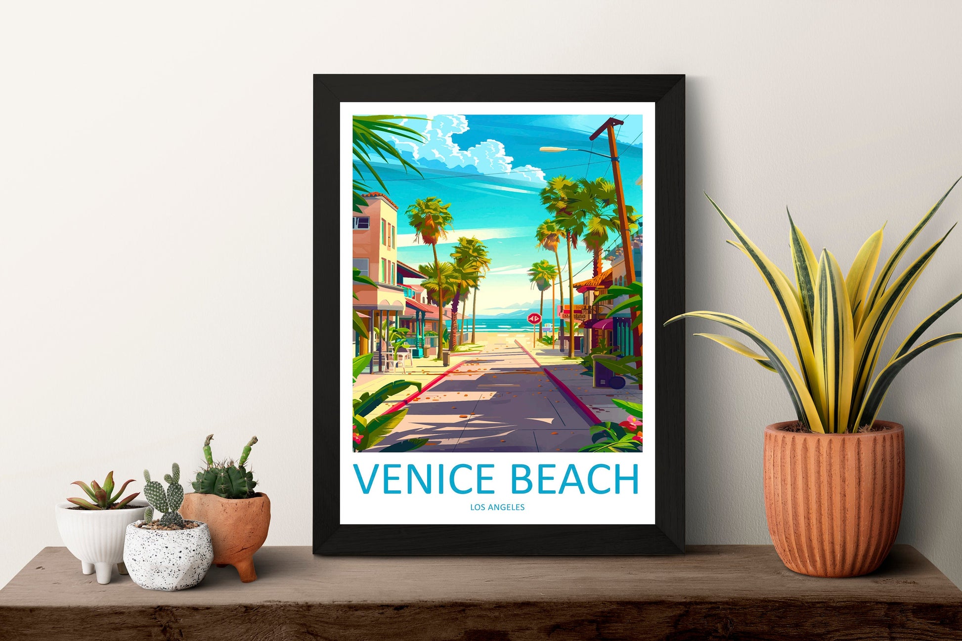 Venice Beach Travel Print Wall Art Venice Beach Wall Hanging Home Décor Venice Beach Gift Art Lovers California Art Lover Gift Venice Beach
