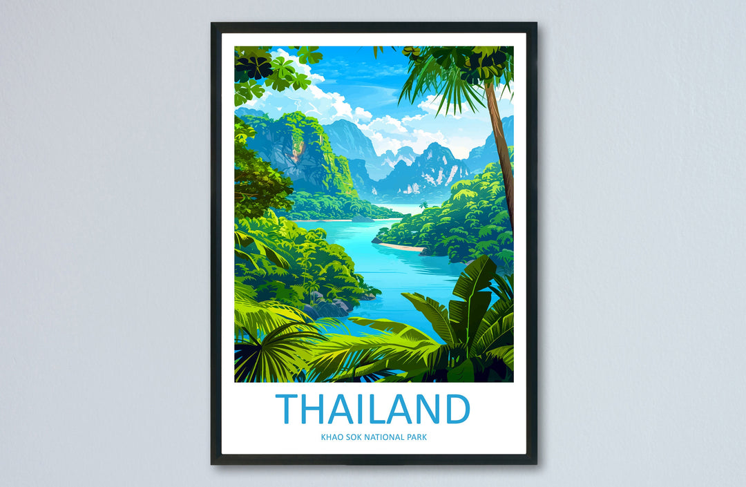Khao Sok National Park Travel Print Wall Art Khao Sok Wall Hanging Home Decor Khao Sok Art Lovers Wall Art Thailand Travel Print Gift