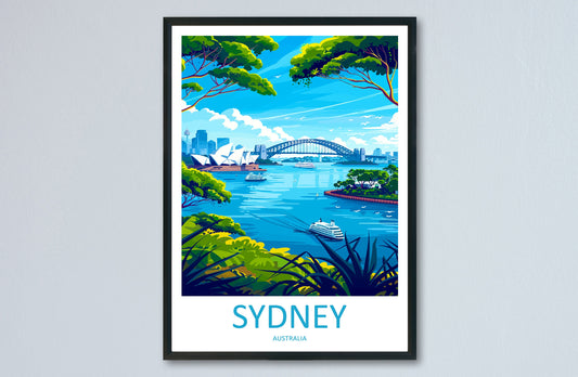 Sydney Opera House Travel Print Wall Art Sydney Wall Hanging Home Décor Sydney Gift Art Lovers Wall Art Australia Travel Print Opera House
