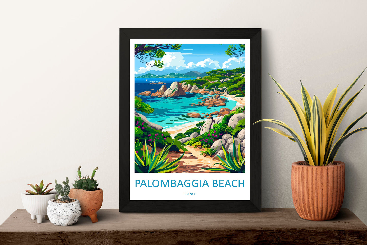 Palombaggia Travel Print Wall Art Palombaggia Wall Hanging Home Decor Palombaggia France Gift Art Lovers Wall Art Print Art Corsica Wall art