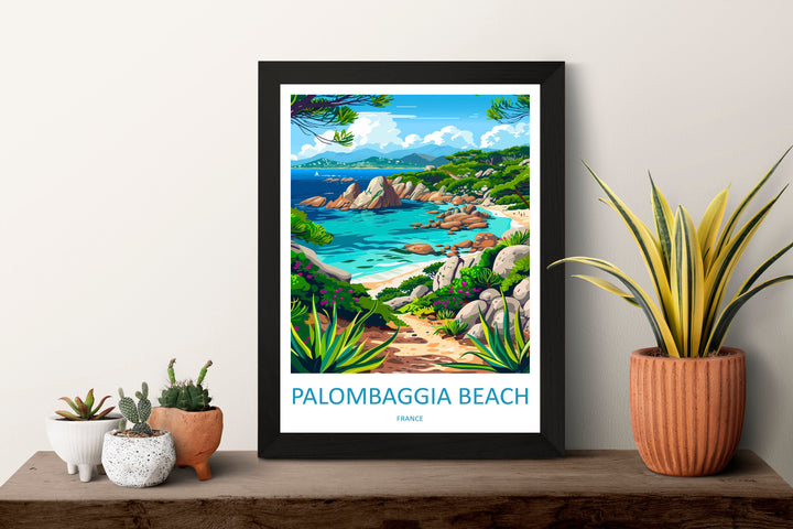 Palombaggia Travel Print Wall Art Palombaggia Wall Hanging Home Decor Palombaggia France Gift Art Lovers Wall Art Print Art Corsica Wall art