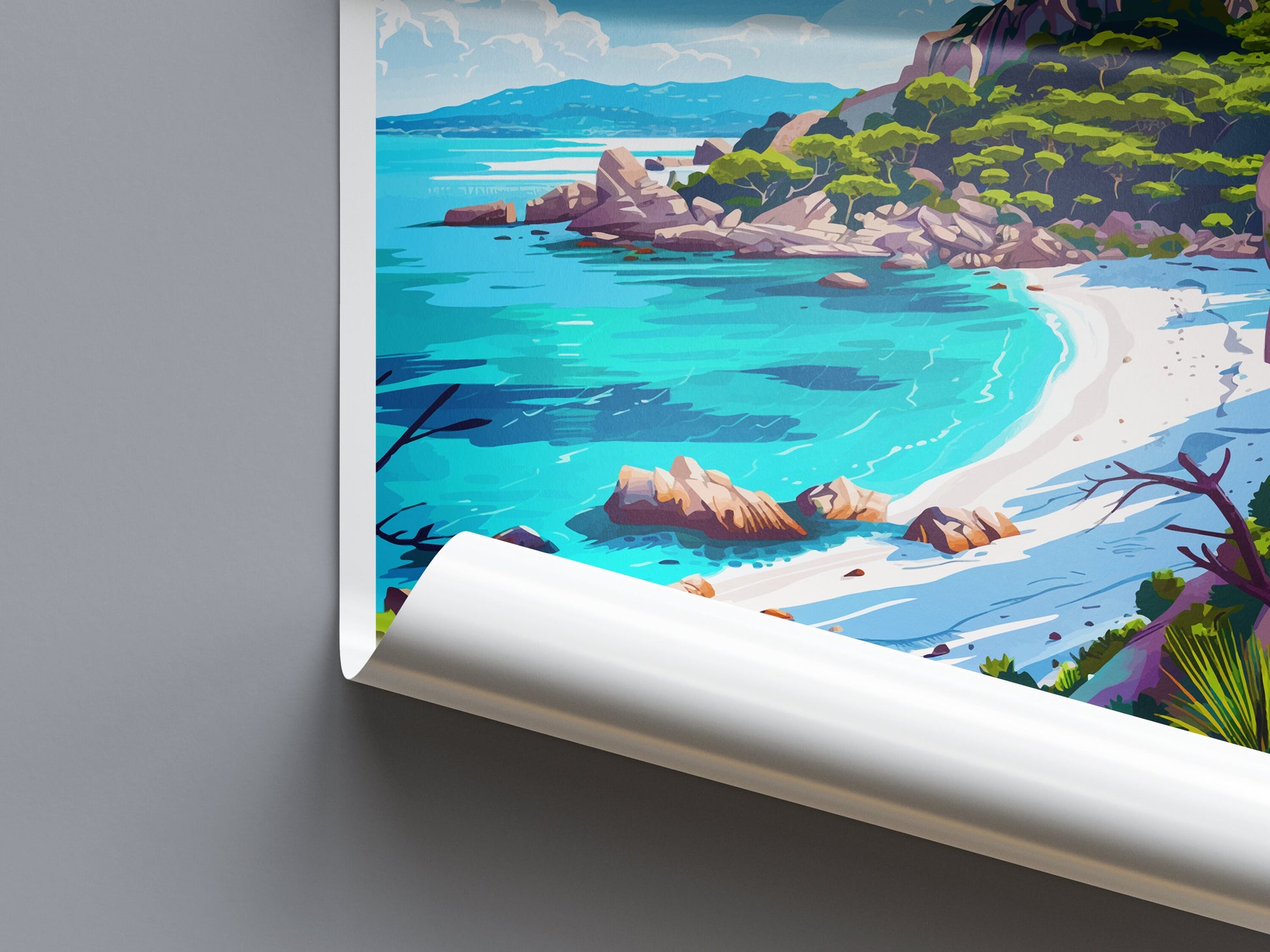 Palombaggia Travel Print Wall Art Palombaggia Wall Hanging Home Decor Palombaggia France Gift Art Lovers Wall Art Print Art Corsica Wall art