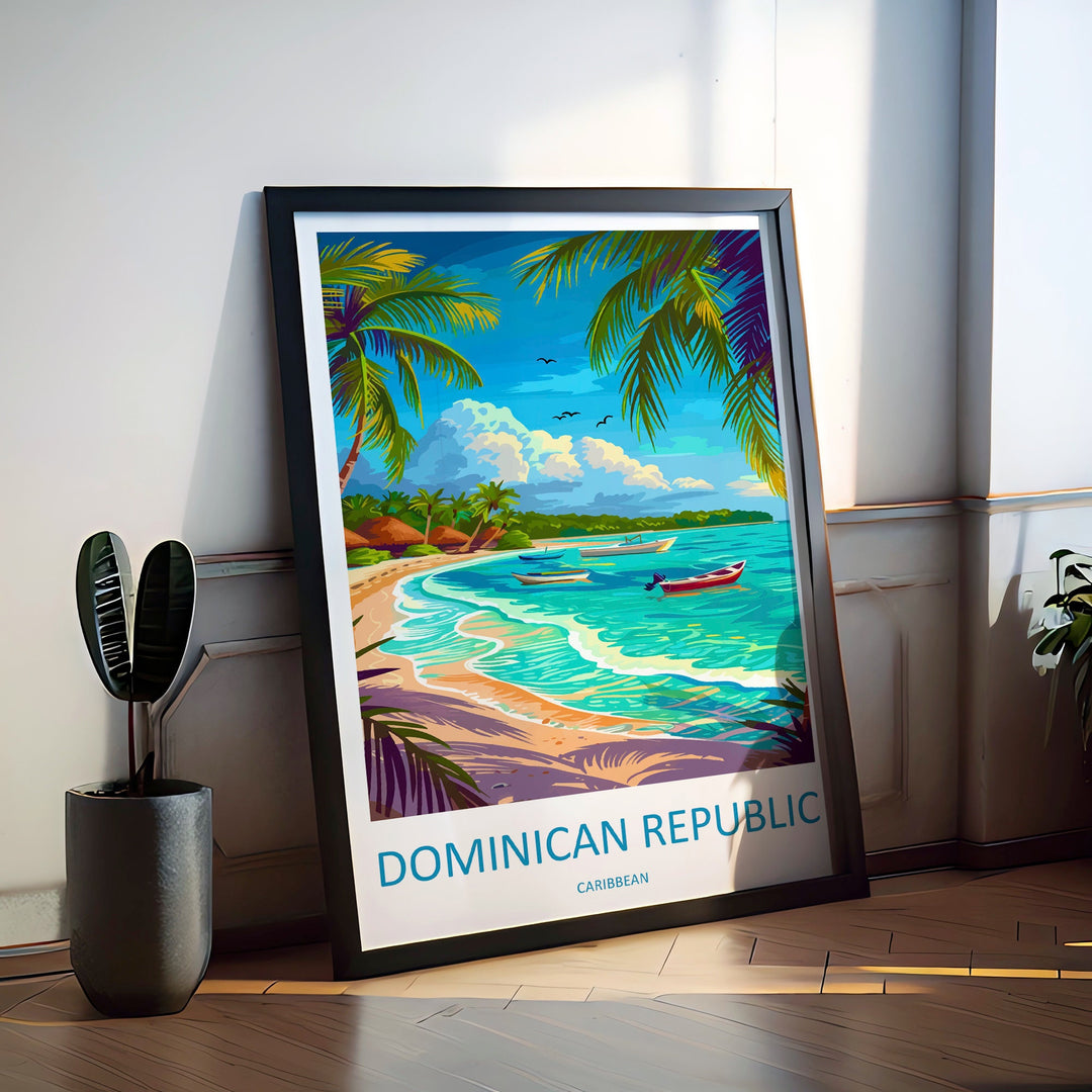 Dominican Republic Travel Print Wall Art Dominican Republic Wall Hanging Home Décor Dominican Republic Gift Art Lovers Wall Art Caribbean