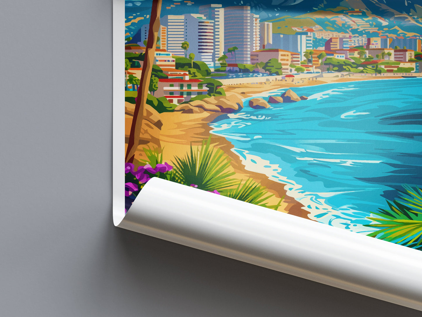 Costa Blanca Travel Print Wall Art Costa Blanca Wall Hanging Home Décor Costa Blanca Gift Art Lovers Spain Art Lover Gift Costa Blanca Print