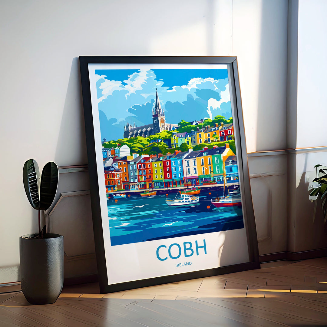 Cobh Skyline Print Cobh Home Decor Skyline City Art Print Cobh Wall Art for Ireland Enthusiast Gift Wall Hanging Cobh Ireland Print