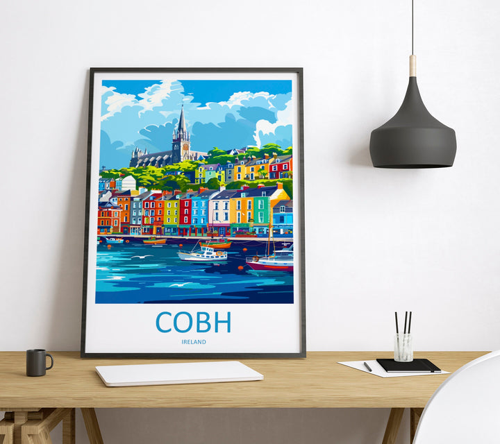Cobh Skyline Print Cobh Home Decor Skyline City Art Print Cobh Wall Art for Ireland Enthusiast Gift Wall Hanging Cobh Ireland Print