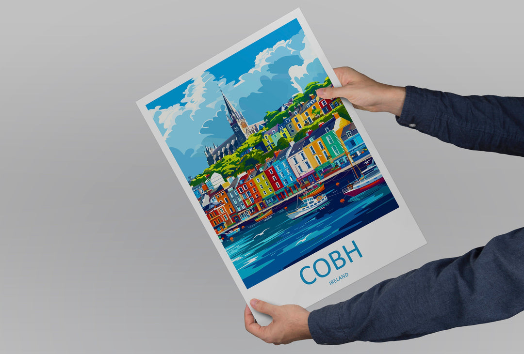Cobh Skyline Print Cobh Home Decor Skyline City Art Print Cobh Wall Art for Ireland Enthusiast Gift Wall Hanging Cobh Ireland Print