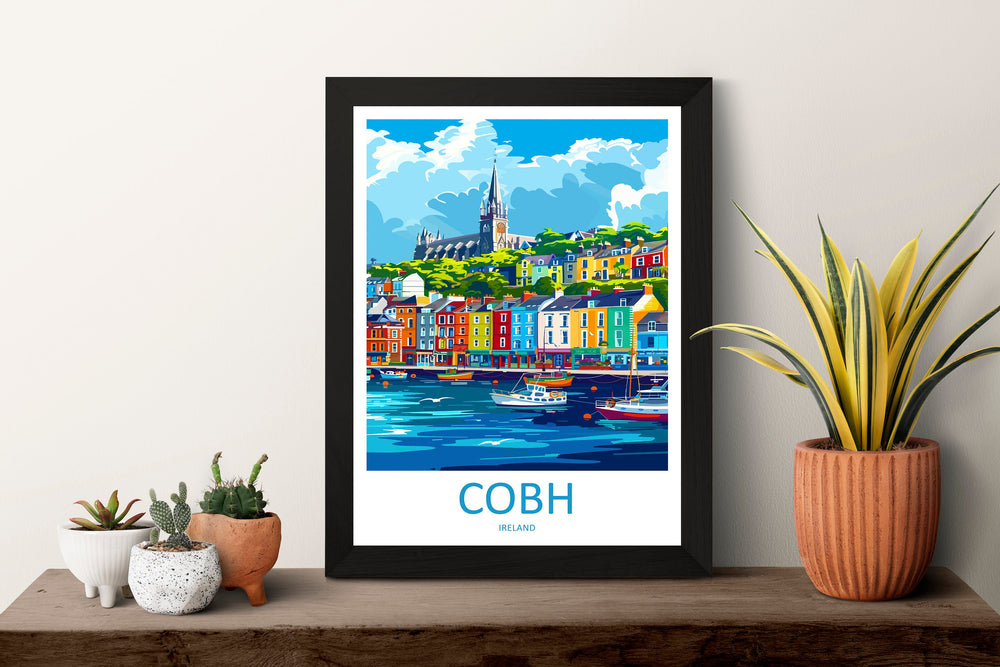 Cobh Skyline Print Cobh Home Decor Skyline City Art Print Cobh Wall Art for Ireland Enthusiast Gift Wall Hanging Cobh Ireland Print