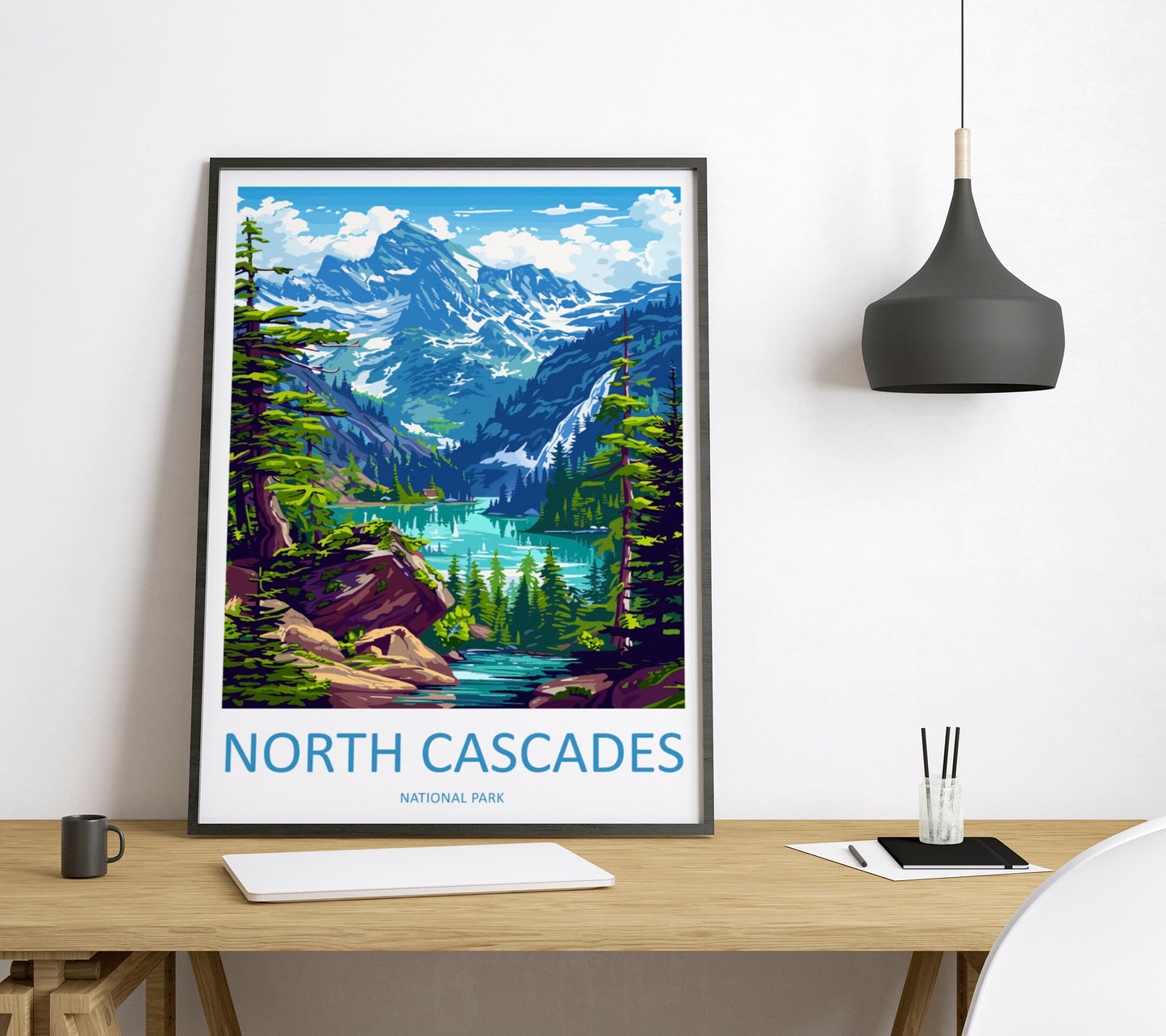North Cascades National Park Travel Print Wall Art North Cascades National Park Wall Hanging Home Décor North Cascades National Park Gift
