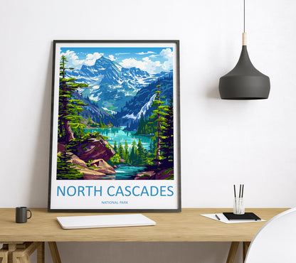 North Cascades National Park Travel Print Wall Art North Cascades National Park Wall Hanging Home Décor North Cascades National Park Gift