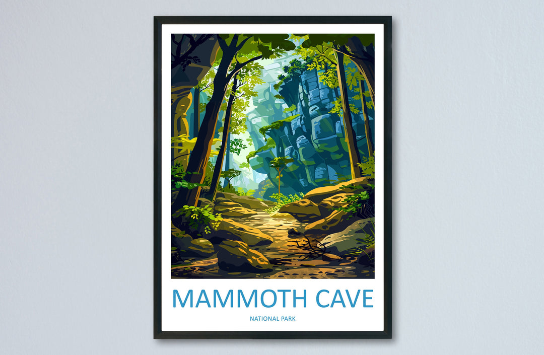 Mammoth Cave National Park Travel Print Wall Art Mammoth Cave Wall Hanging Home Décor Mammoth Cave Gift Art Lovers Art Gift Lover Print