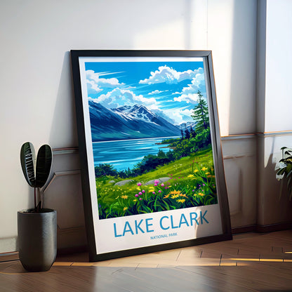Lake Clark Travel Print Wall Art Lake Clark Wall Hanging Home Décor Lake Clark Gift Art Lovers Alaska Art Lover Gift Lake Clark Art
