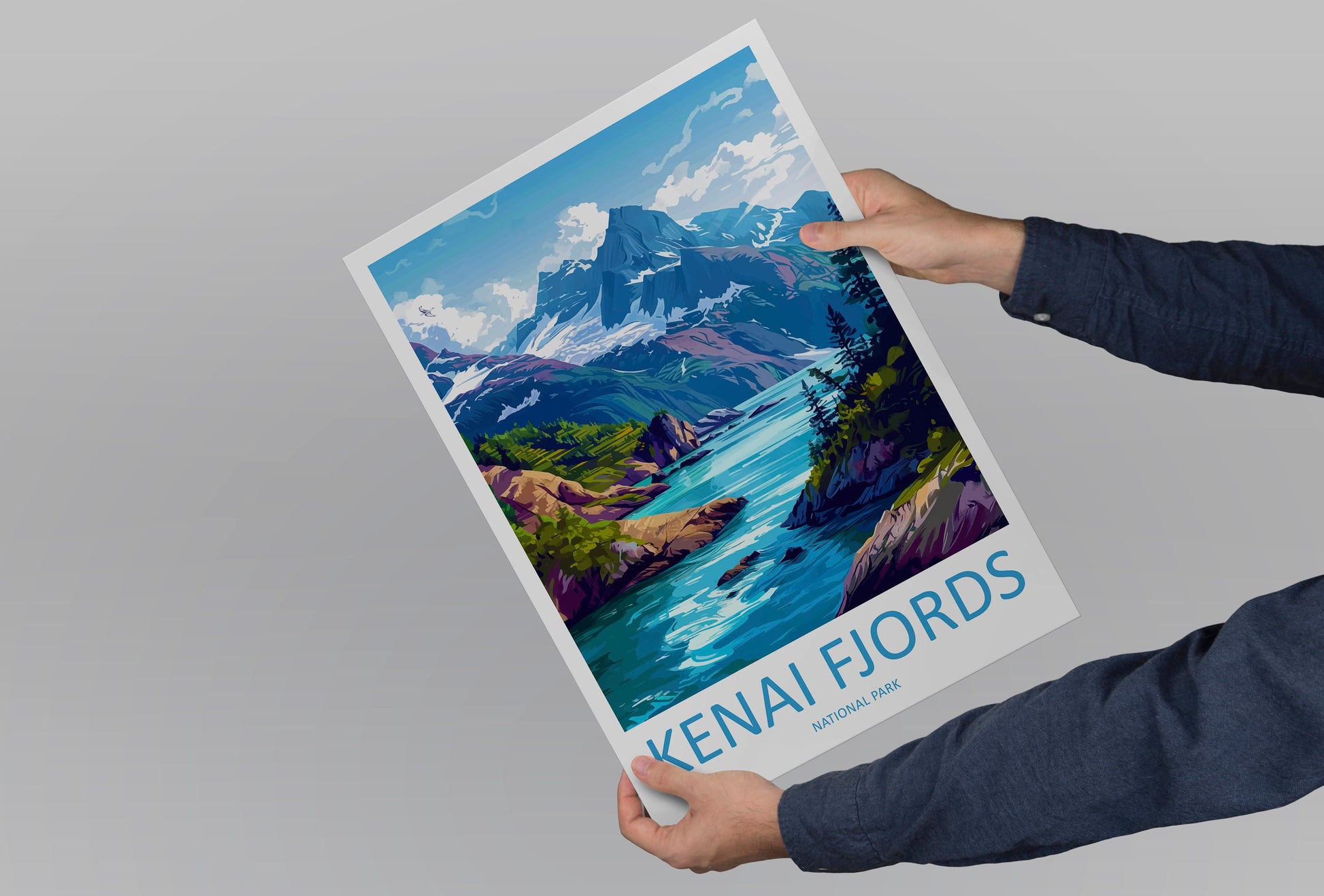 Kenai Fjords National Park Travel Print Wall Art Kenai Fjords Wall Hanging Home Décor Kenai Fjords Gift Art Lovers Alaska Art Lover Gift