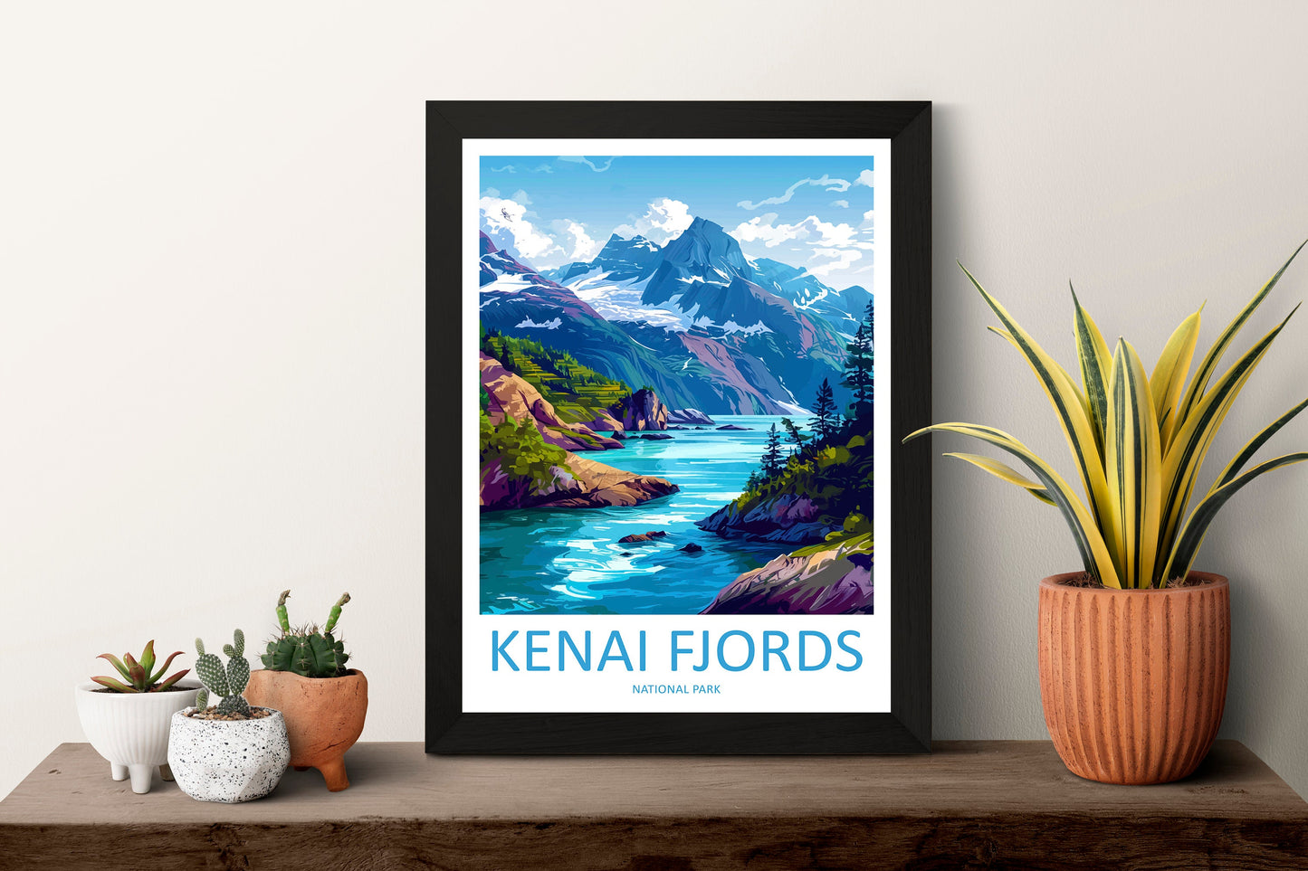 Kenai Fjords National Park Travel Print Wall Art Kenai Fjords Wall Hanging Home Décor Kenai Fjords Gift Art Lovers Alaska Art Lover Gift