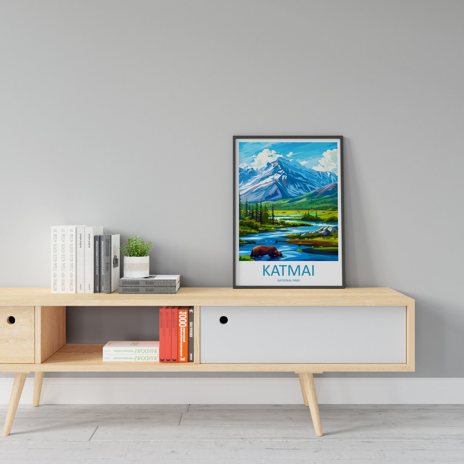 Katmai National Park Travel Print Wall Art Katmai Wall Hanging Home Décor Katmai Gift Art Lovers Alaska Art Lover Gift Katmai National Park