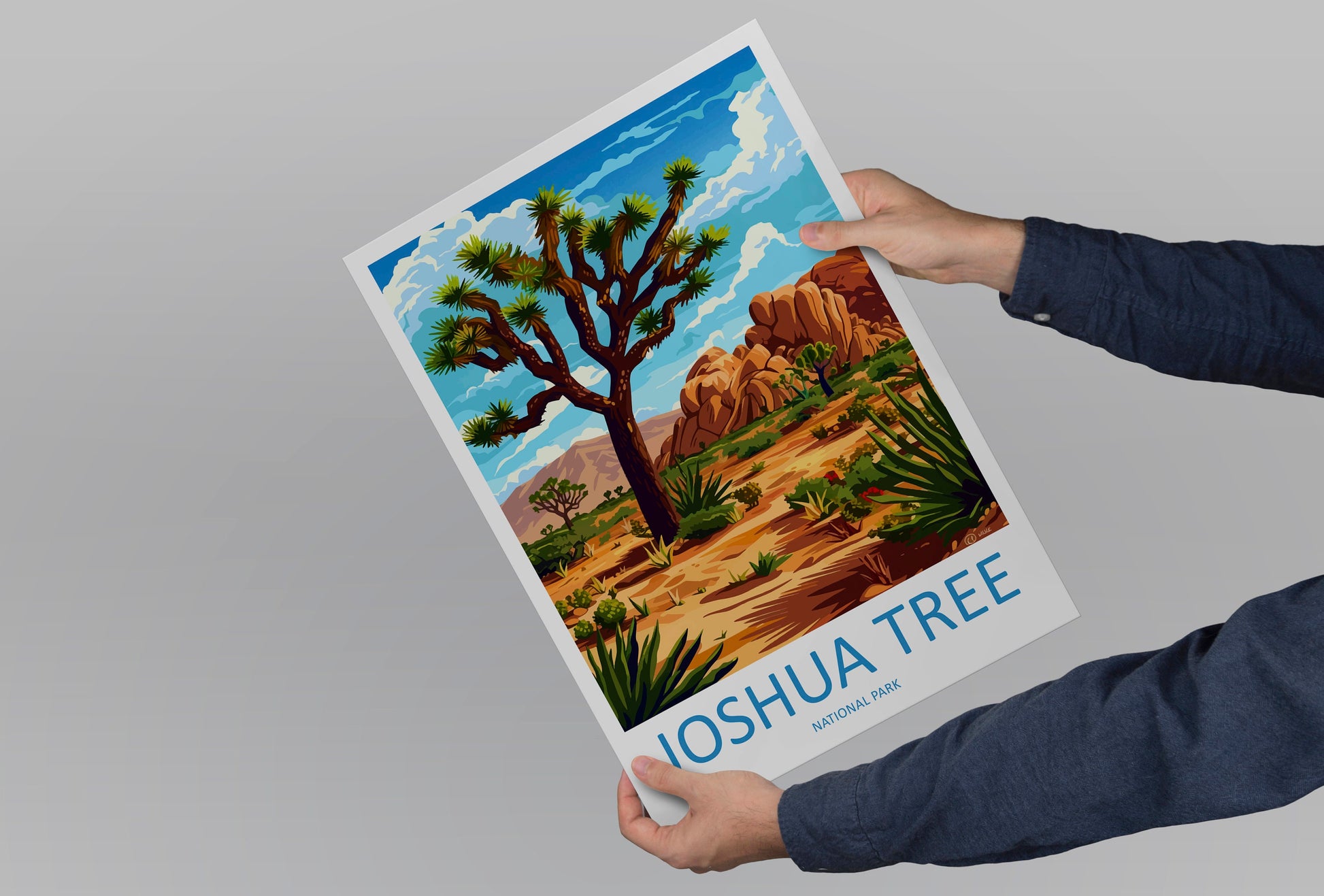 Joshua Tree National Park Travel Print Wall Art Joshua Tree Wall Hanging Home Décor Joshua Tree Gift Art Lovers California Art Lover Gift