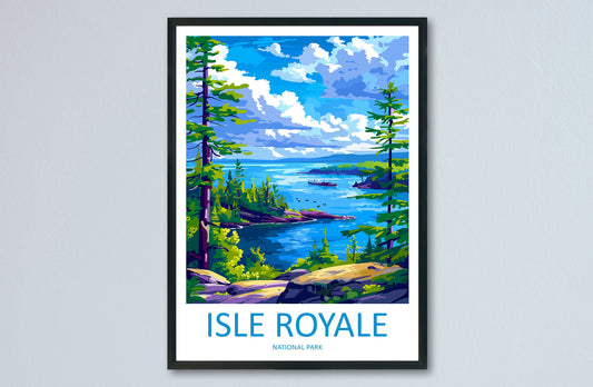 Isle Royale National Park Travel Print Wall Art Isle Royale National Park Wall Hanging Home Décor Isle Royale National Park Gift Art