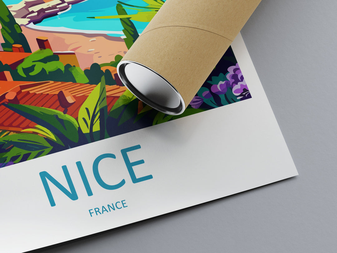 Nice France Print Nice France Home Decor Cityscape Art Print Nice France Wall Art for Travel Enthusiast Gift Wall Hanging Nice France Poster